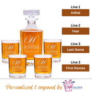 Whiskey Decanter + 4 Glasses Design 9