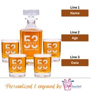 Whiskey Decanter + 4 Glasses Design 15