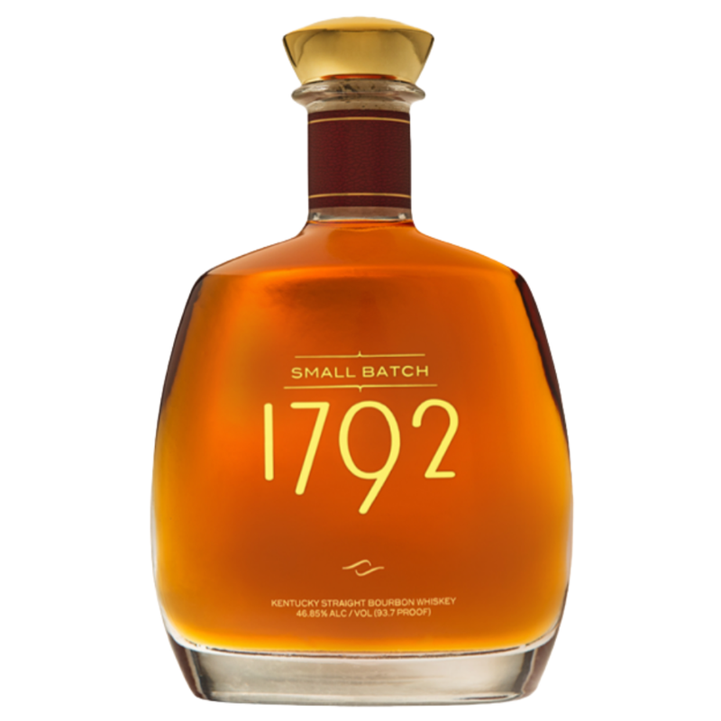 Bottle of 1792 Small Batch Kentucky Straight Bourbon Whiskey on a white background