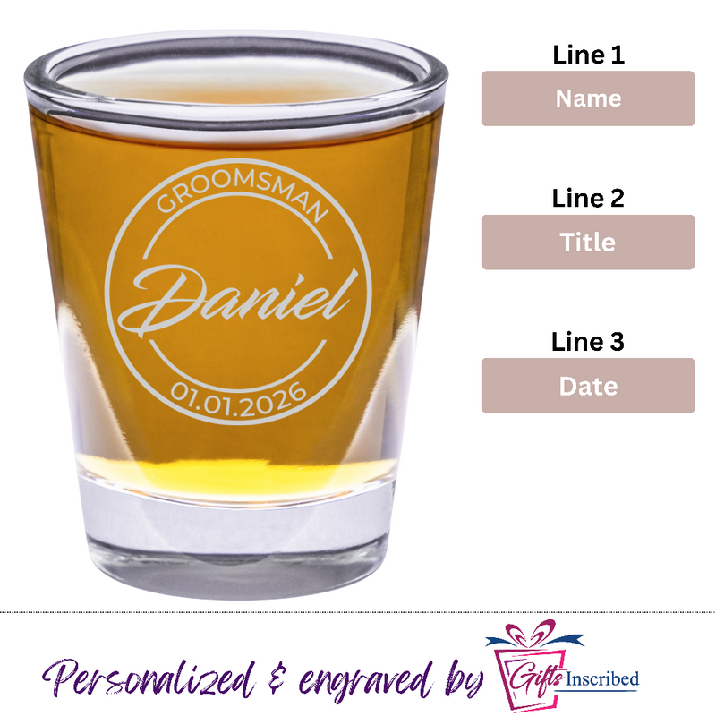 Shot Glass Groomsmen Design 2