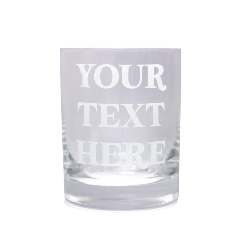 Custom Text Whiskey Glasses
