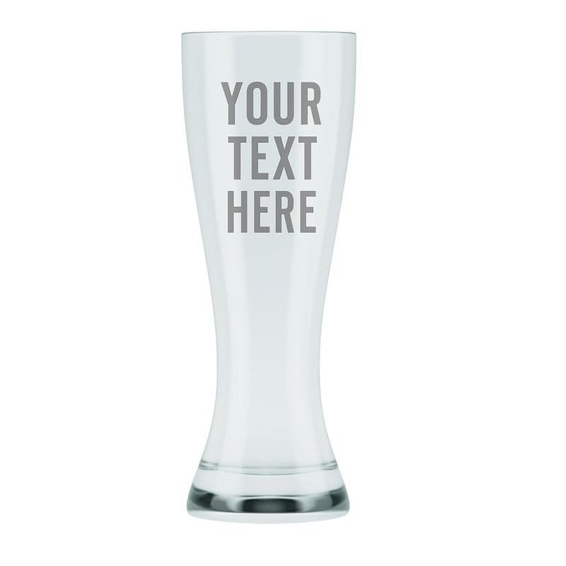 Clear glass with 'Your Text Here' text on a white background