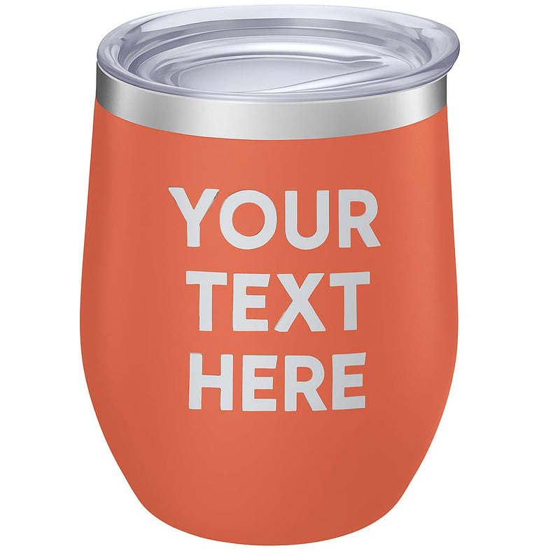 Personalized Wine Tumbler with Lid | Custom Engraved Stainless Steel Mug