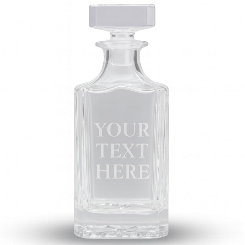 Engraved Text Whiskey Decanter