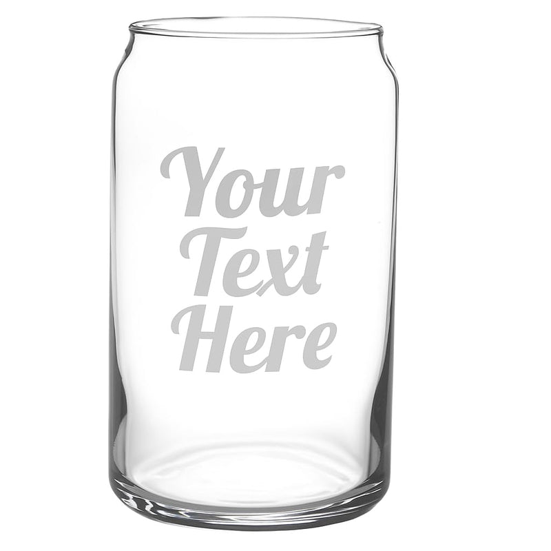 Personalized Beer Can Glass – Custom Engraved 16 oz Pint Glass Gift