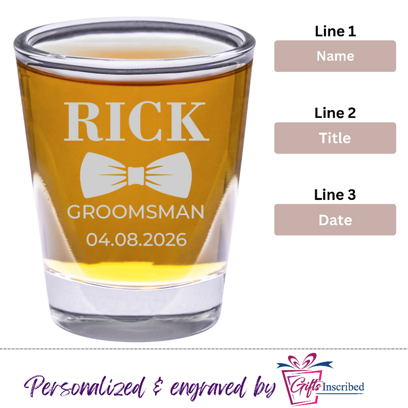 Shot Glass Groomsmen Design 4