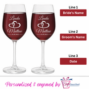 Mr & Mrs Wine Glasses Design 5