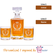Whiskey Decanter + 2 Glasses Design 5