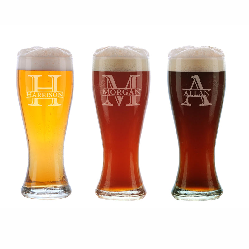 Engraved Beer Pilsner Glass