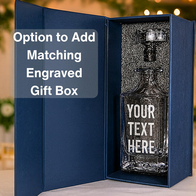 Engraved Text Whiskey Decanter