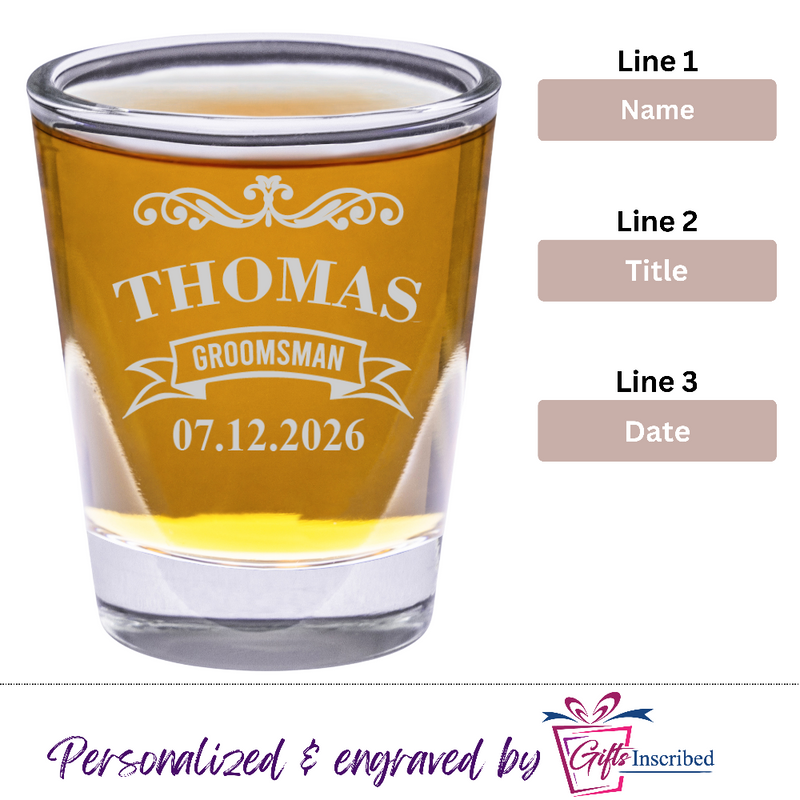 Shot Glass Groomsmen Design 6