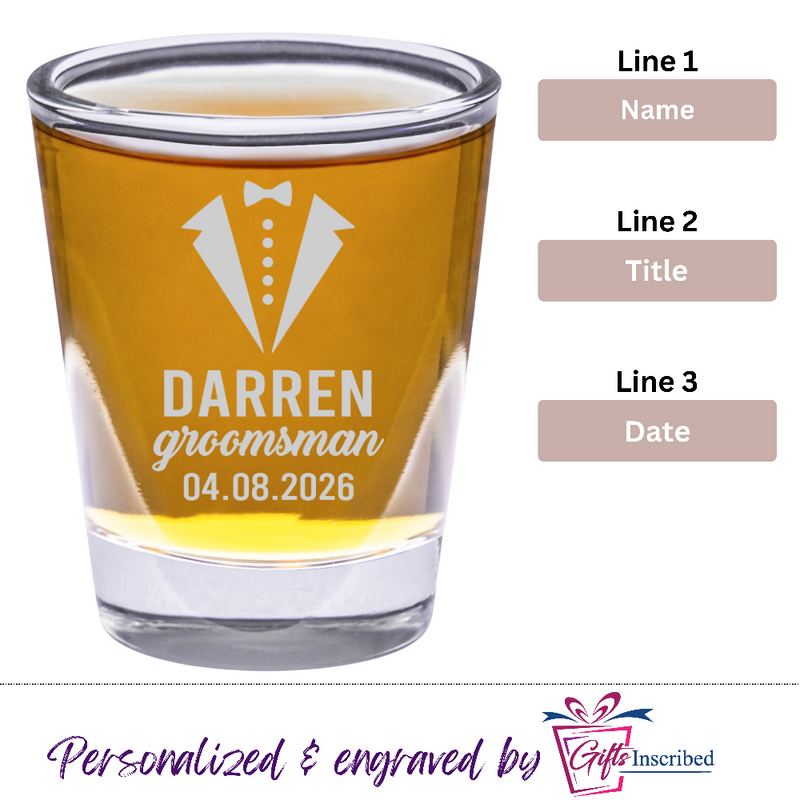 Shot Glass Groomsmen Design 8