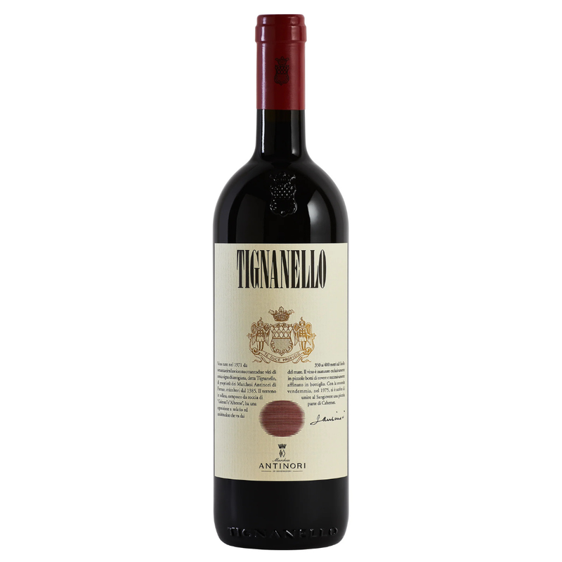 Antinori Tignanello Red Wine white background