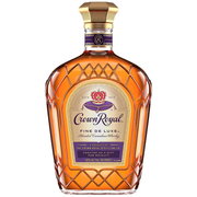 Crown Royal Canadian Whiskey Bottle White Background