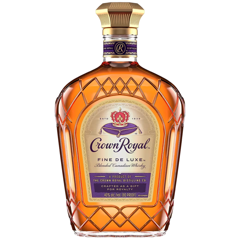 Crown Royal Canadian Whiskey Bottle White Background