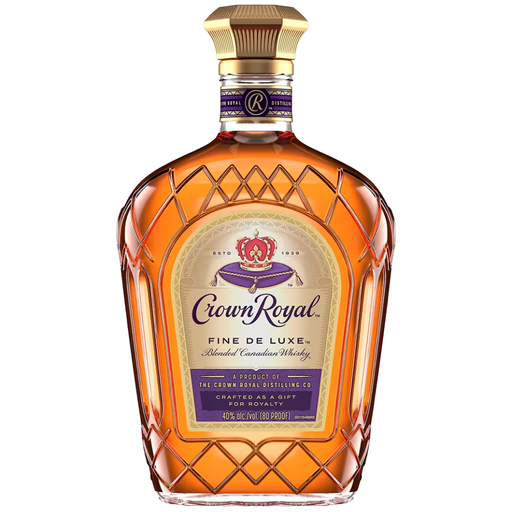 Crown Royal Canadian Whiskey Bottle White Background