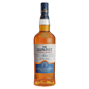 Bottle of The Glenlivet Founder's Reserve whisky on a white background