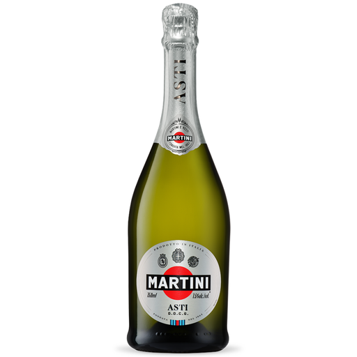 MARTINI & ROSSI Asti Sparkling Wine Bottle White Background