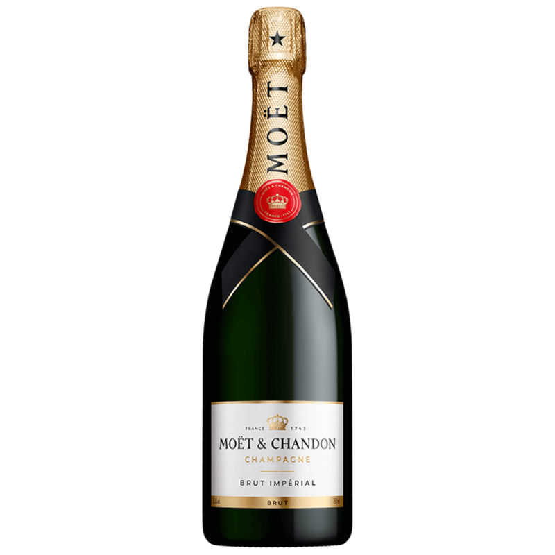 Moét & Chandon champagne bottle on a white background