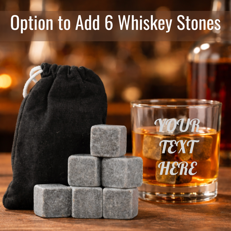 Custom Text Whiskey Glasses