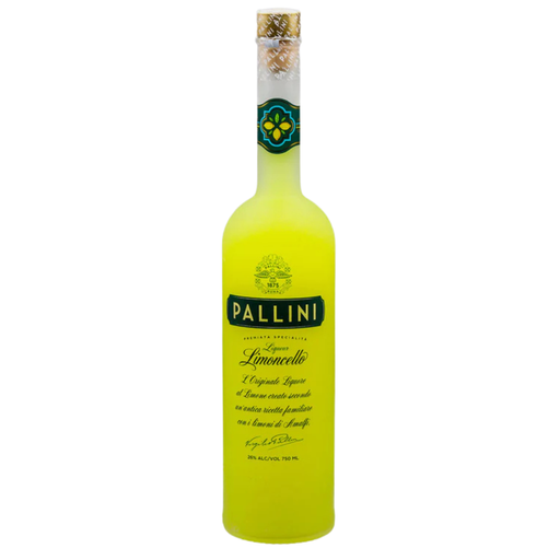 bottle of Pallini Limoncello on a white background