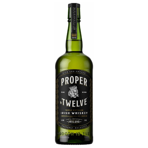 Proper No Twelve Irish Whiskey Bottle White Background