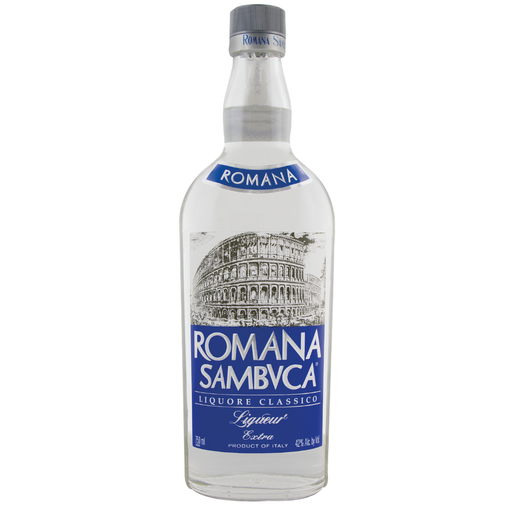 Romana Sambuca Liqueur white background