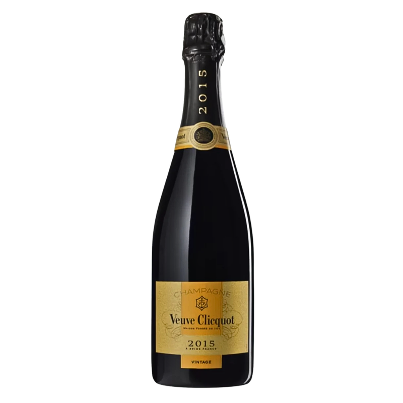 Veuve Clicquot champagne bottle on a white background