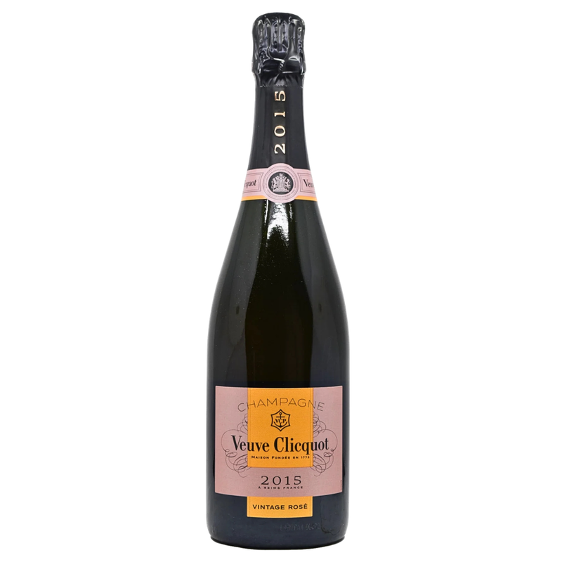 Veuve Clicquot Vintage Rose Champagne  bottle on a white background